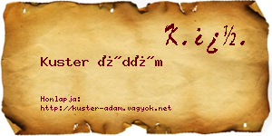 Kuster Ádám névjegykártya